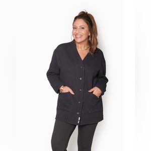 Smash and Tess x Star Wars JEDI™ CARDI IN KENOBI™ BLACK size 3X